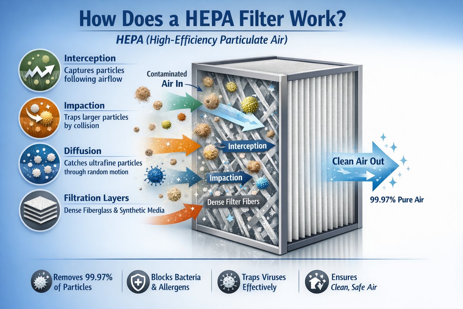 How HEPA Filter Works - HEPA Filter Manufacturers in Pune